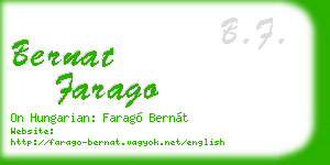 bernat farago business card