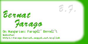 bernat farago business card